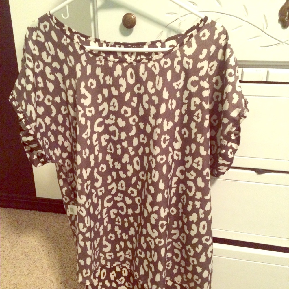 Cheetah print blouse